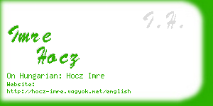 imre hocz business card